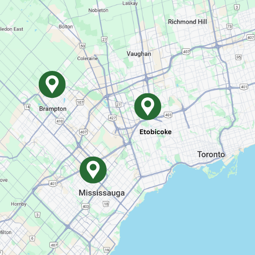 Service Areas Map